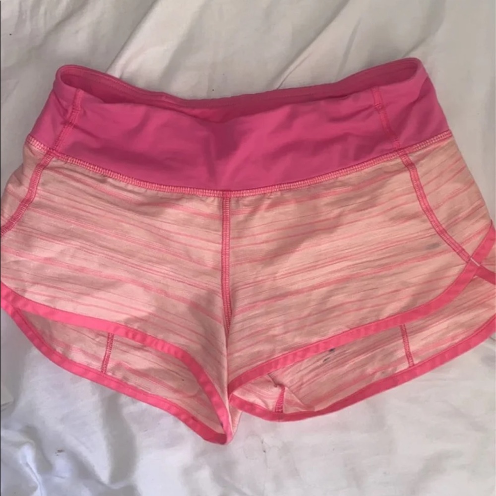 Pink Lululemon shorts